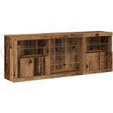  bife z LED lučmi Stari les 181,5x37x67 cm Obdelan les | Shoptok.si
