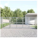 vidaXL mrežasta vrtna vrata srebrna 400 x 175 cm od pocinčanog čelika | shoptok.hr