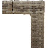  Vrtni stol s pločom od drva bagrema sivi 90x90x75 cm poliratana | shoptok.hr
