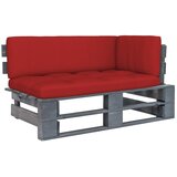 The Living Store Vrtni kotni kavč iz palet siva impregnirana borovina - Kotni Kavč Iz Palet, (21480197) | Shoptok.si
