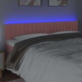  Posteljno vzglavje roza 200x5x78/88 cm žamet | Shoptok.si