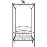  Okvir za krevet s nadstrešnicom sivi metalni 100 x 200 cm | shoptok.hr