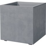 DEROMA Cvetlačni lonec "Quadro Millenium" z zbiralnikom vode - pepelnato siva - 39 cm Cene