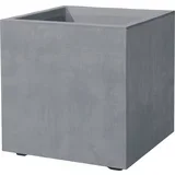 Cvetlačni lonec "Quadro Millenium" z zbiralnikom vode - pepelnato siva - 39 cm