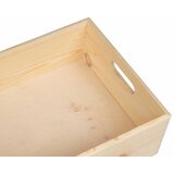  Drvena kutija s ručkama 40x30x13 cm puno drvo bor | Eponuda.com