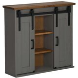 vidaXL Viseći ormarić HALDEN 2 klizna vrata sivi 75x22,5x70 cm bor | shoptok.hr