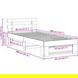  Krevetna konstrukcija s uzglavljem Voštano smeđa 80 x 200 cm | shoptok.hr