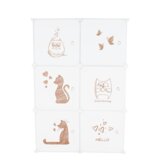 Kondela Otroška omara, bela / otroški vzorec, DINOS | Shoptok.si