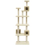 vidaXL Penjalica za mačke sa stupovima za grebanje krem 188 cm | shoptok.hr