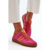 Zazoo N1068 Low Women's Suede Sneakers Fuchsia | Shoptok.si