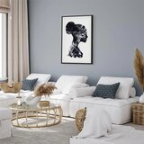  Slika - Abstract Profile (1 Part) Vertical 60x90 U crnom drvenom okviru | shoptok.hr