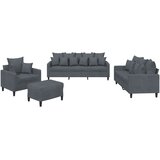  4-dijelni set sofa s jastucima tamnosivi baršunasti | shoptok.hr