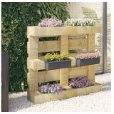  Cvetlična korita za evro palete 12 kosov siva 36x13,5x9,5 cm PP | Shoptok.si