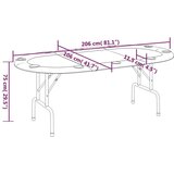  stol za poker za 10 igrača plavi 206 x 106 x 75 cm | shoptok.hr