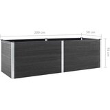 vidaXL Visoka greda 200x50x91 cm WPC siva | Shoptok.si