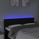  LED uzglavlje crno 144x5x78/88 cm od tkanine | shoptok.hr