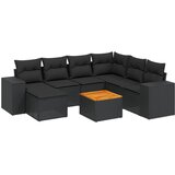  8-dijelni set vrtnih sofa od poliratana s jastucima crni Crna 83 x 62 x 69 cm | shoptok.hr
