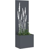 vidaXL Vrtni Sadič s Dekorativnom Pločom Antracit 50 x 140 cm | shoptok.hr