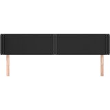  Uzglavlje s ušima crno 203x16x78/88 cm od umjetne kože | Eponuda.com