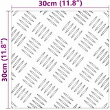  Stepenica Četvrtasti 4 pcs Srebrno 30 x 30 cm Aluminij | shoptok.hr