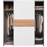 Mömax Omara Z Drsnimi Vrati Urbanline, Bela, Barva Hrasta | Shoptok.si