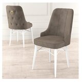 Hanah home Pare set stolica, 46x94x46 cm, 6 dijelova, Bijelo-smeđa | Eponuda.ba