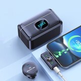 Techsuit (2 kom) Lavalier Wireless uređaj sa iPhone Lightning priključkom Noise Reduction 2.0 - digitalni zaslon - crni | shoptok.hr