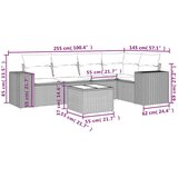 vidaXL 6-dijelni set vrtnih sofa od poliratana s jastucima smeđi | shoptok.hr