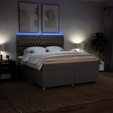  Krevet s oprugama i madracem smeđesivi 180x200 cm tkanina | shoptok.hr