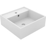 The Living Store Razkošen umivalnik kvadraten mat bel 41x41 cm keramičen - Razkošen Umivalnik, (21750092) | Shoptok.si