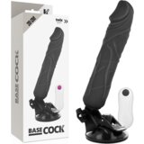 BaseCock ČRNI REALISTIČNI VIBRATOR NA DALJINSKO UPRAVLJANJE 20 CM NEGRO TALLA 1, (21264098) Cene
