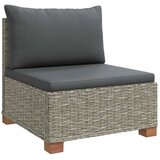  6 kom. Ratan set za opuštanje s jastučićima GENDT Kubu siva - Kubu siva 2x srednji + 2x kutni + tabure + stol | shoptok.hr