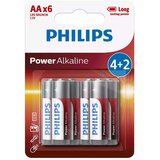  Baterija Philips Power Alkaline 1.5V AA LR6P6BP/10 B4+2 | Shoptok.si