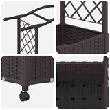  Povišeni krevet s mrežom i krovom Smeđa 164 x 40 x 144 cm PP | Eponuda.com