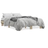 Furnova Posteljni okvir sonoma hrast 140x200 cm inž. les in kovina, (21933834) | Shoptok.si