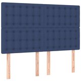  Box spring postelja z vzmetnico LED modra 140x200 cm blago, (20896263) | Shoptok.si