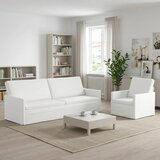  Set sofe 2 pcs Bijela Tkanina - Bijela 1-Sjedalo + 3-Sjedalo (210 cm) | shoptok.hr