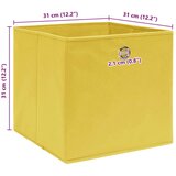 vidaXL škatle za shranjevanje 10 kosov rumene 32x32x32 cm blago | Shoptok.si