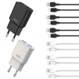 XO - L92C punjač sa dva usb-a sa Micro kablom 2.4A Crni | ePonuda.com