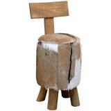 vidaXL Stolček rjav iz trdne tikovine | Shoptok.si