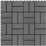 vidaXL pločice za trijem 11 kom WPC 30 x 30 cm 1 m² sive Cijene