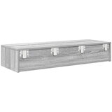 vidaXL Stenska polica s predali siva sonoma 100x36x19 cm inž. les | Shoptok.si