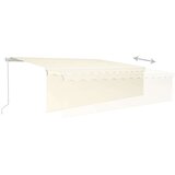 vidaXL Ročno zložljiva tenda s senčilom 5x3 m krem | Shoptok.si