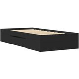 Okvir za krevet crni 75 x 190 cm od konstruiranog drva | shoptok.hr