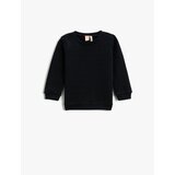 Koton Basic Textured Basic Sweatshirt Crew Neck Long Sleeved. | Shoptok.si
