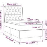  Box spring postelja z vzmetnico modra 80x200 cm blago, (20895477) | Shoptok.si