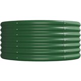 vidaXL Visoka greda iz prašno premazanega jekla 512x80x36 cm zelena | Shoptok.si