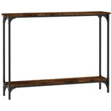 Maison Chic konzolna miza - miza ob steni dimljen hrast 100x22,5x75 cm inženirski les, (21786363) Cene