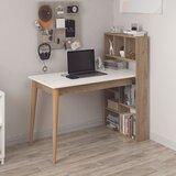 Hanah home radni sto Calvia, 120 cm, beli / orah | Eponuda.com