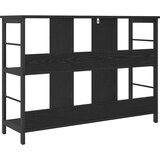 vidaXL Knjižna polica Črna Orehovina 102 x 32 x 72,5 cm | Shoptok.si